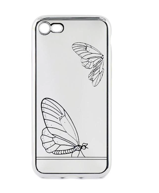 Tellur Telefono dėklas iPhone 7 Butterfly sidabrinis