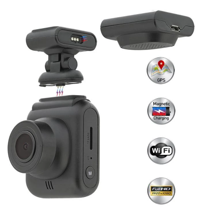 Tellur Dash Patrol DC2 FullHD 1080P, GPS Juodas