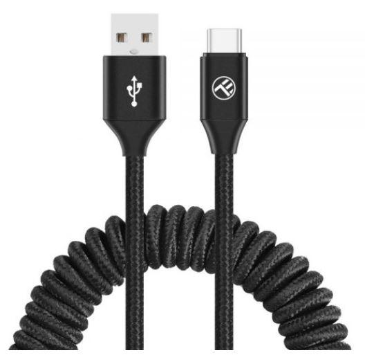 Tellur duomenų kabelis, prailginamas, USB-C 3A, 1,8 m, Juodas