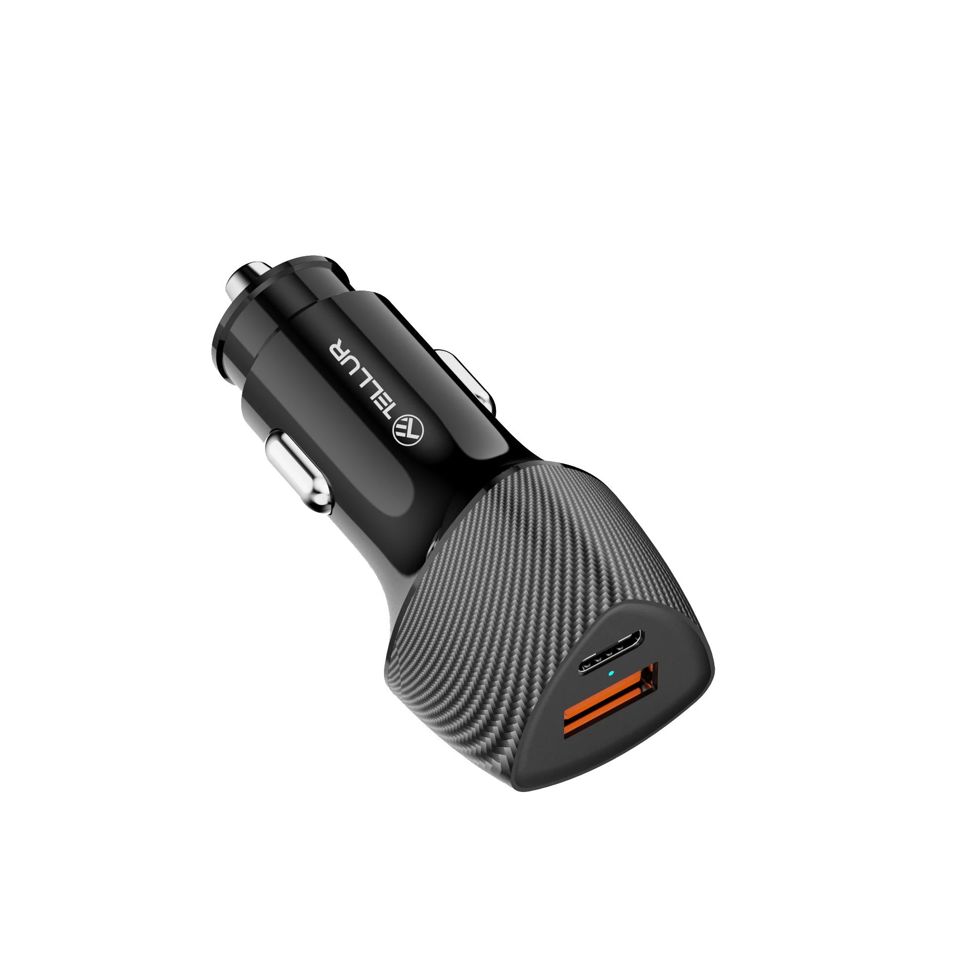 Tellur FCC10 car charger 38W, 6A (PD20W + QC3.0) juodas
