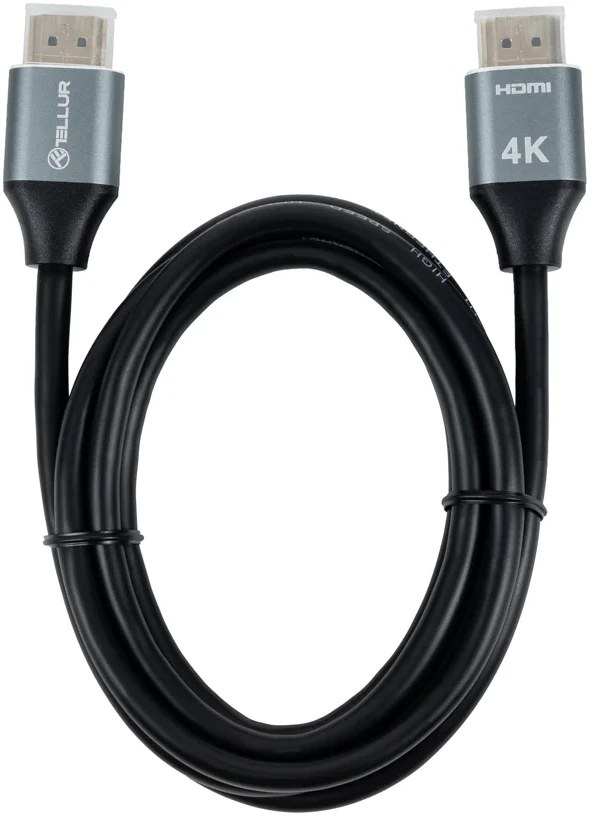 Tellur High Speed HDMI 2.0 kabelis, 4K 18Gbps kištukas-kištukas Ethernet auksiniu dengtas 1.5m juodas
