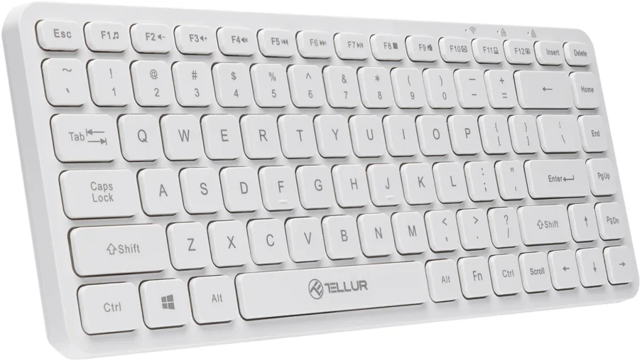 Tellur Mini belaidė klaviatūra baltos spalvos