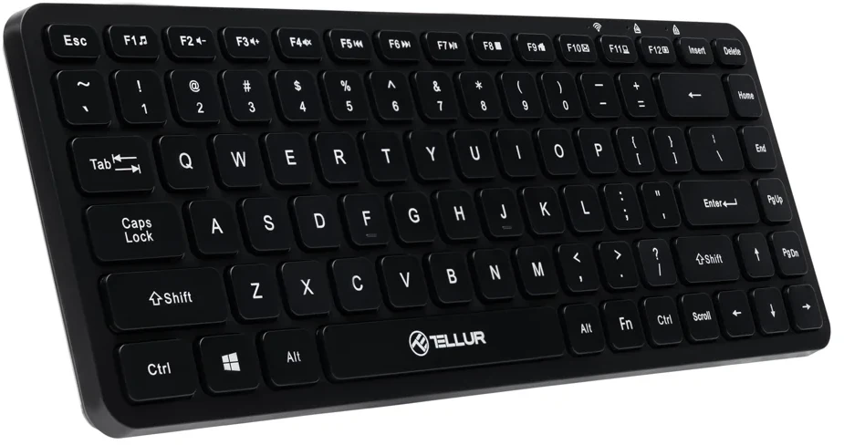 Tellur Mini belaidė klaviatūra juodos spalvos