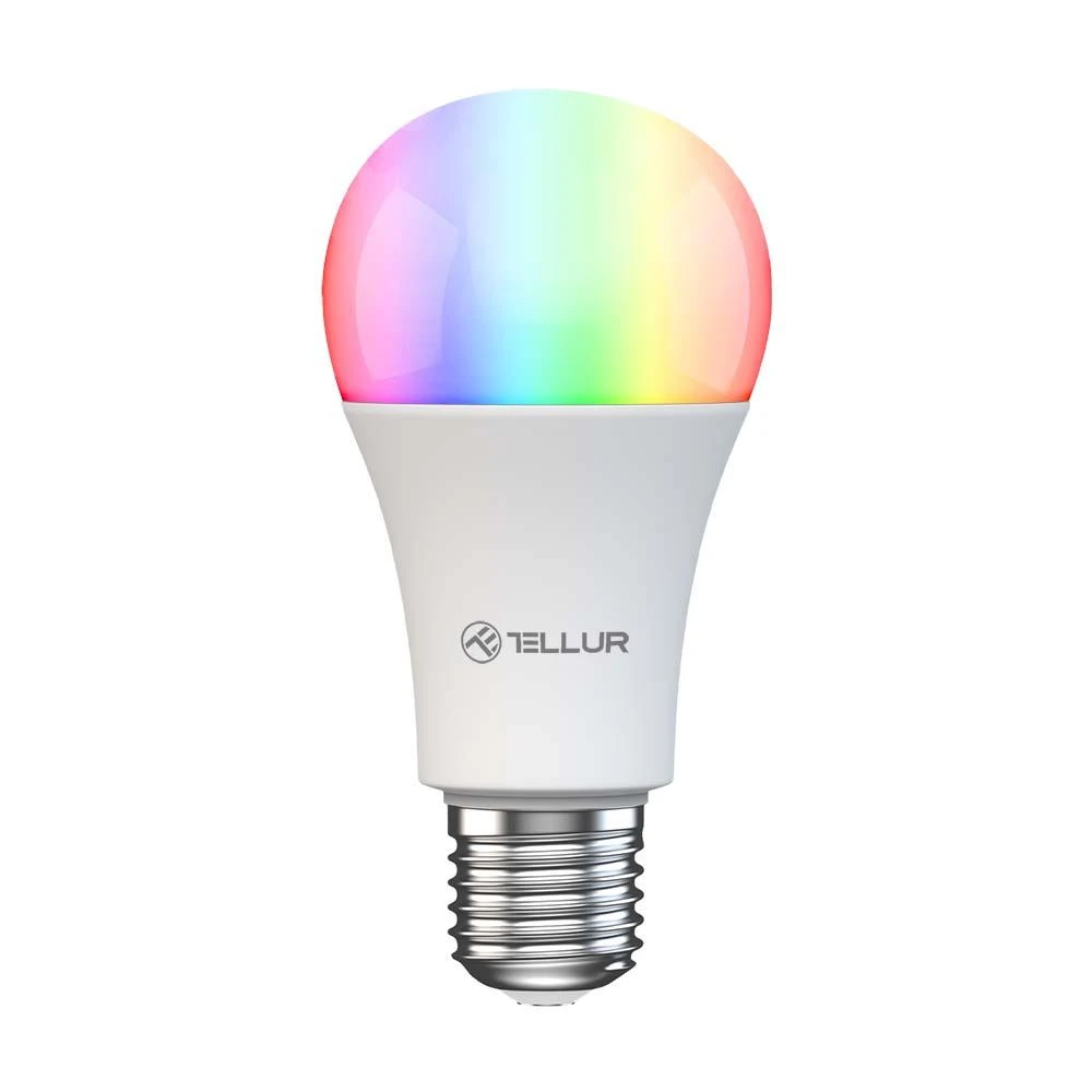 Tellur Smart WiFi Bulb E27, 9W, Baltas/Warm/RGB, Dimmer