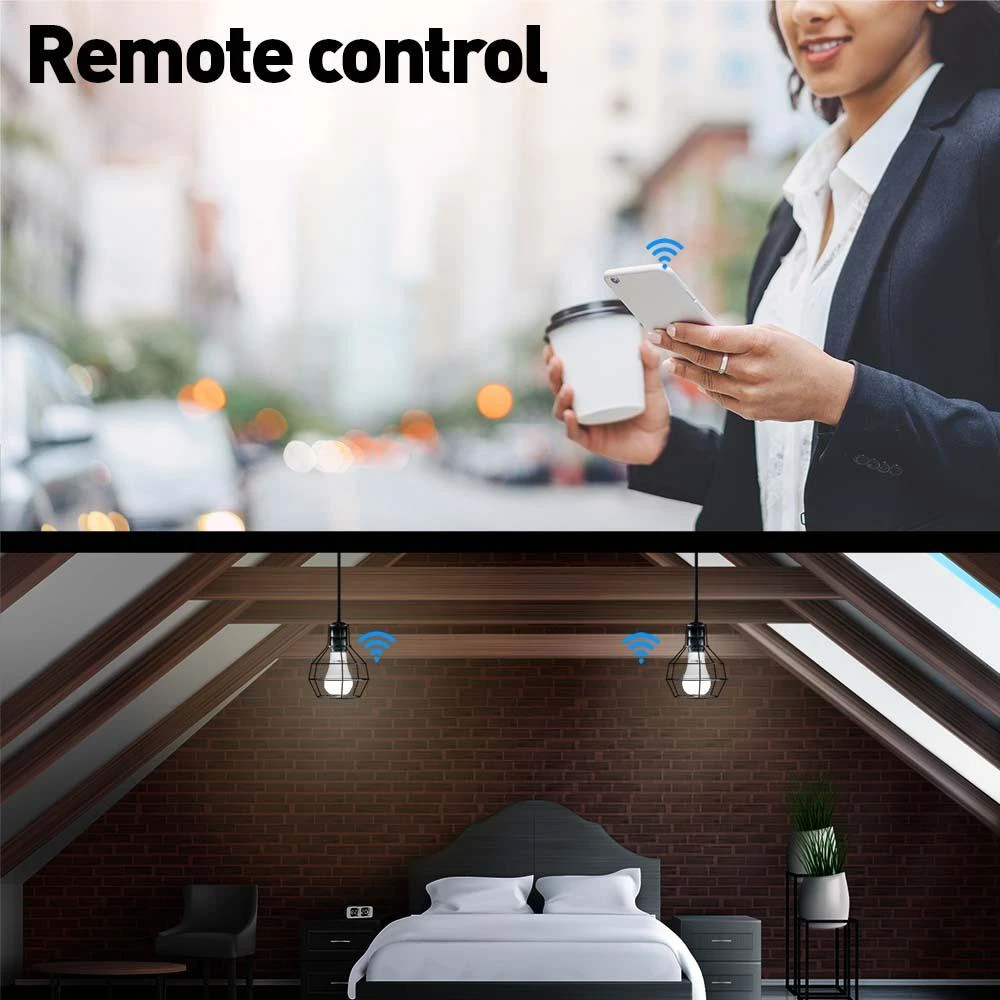 Tellur Smart WiFi Bulb E27, 9W, Baltas/Warm/RGB, Dimmer