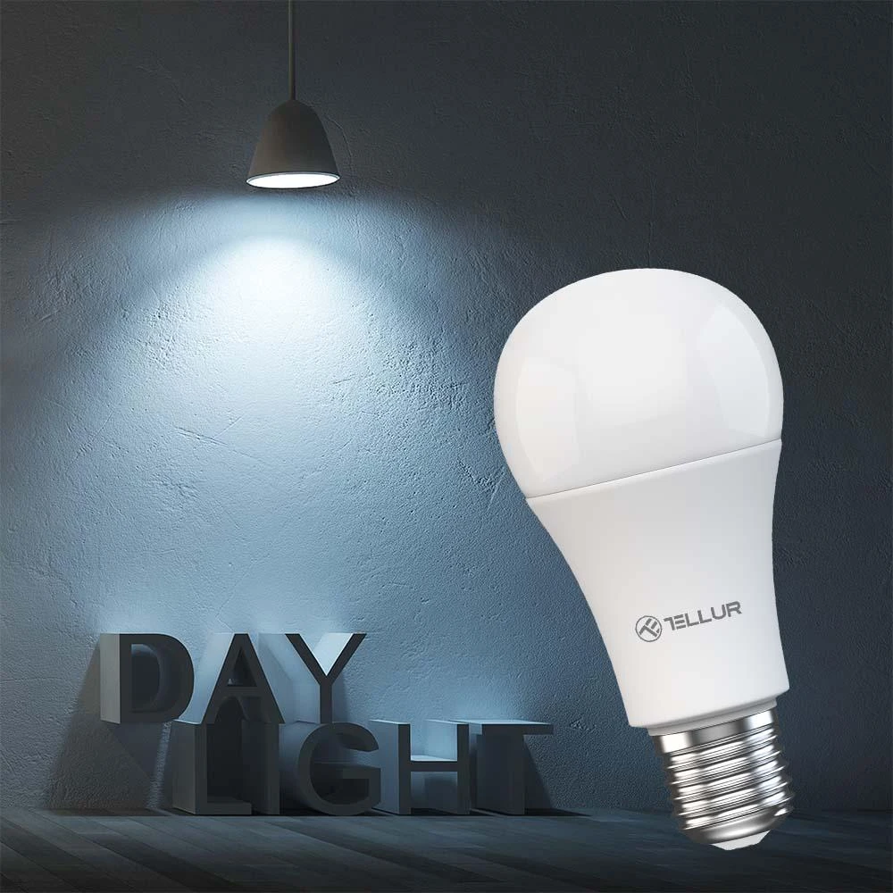Tellur WiFi Smart Bulb E27, 9W, Baltas/Warm, Dimmer