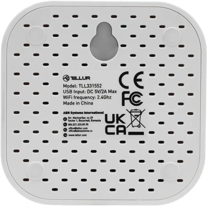 „Tellur“ išmanusis „WiFi“ buvimo jutiklis, mikrobangų radaras 24 GHz, USB-C, Baltas