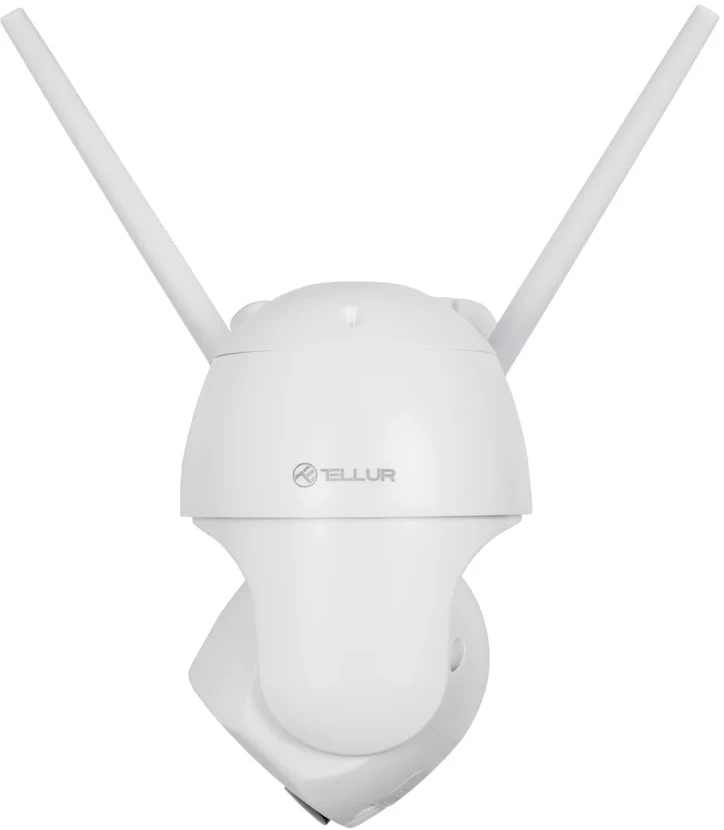 Tellur Smart WiFi Solar Camera, P&amp;T, 3MP, 2K UltraHD, PIR, 20W solar panel, baltas