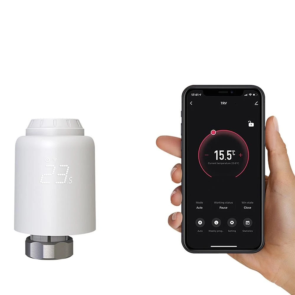 Tellur WiFi išmanusis termostatinis radiatoriaus vožtuvas RVSH1, LED, Baltas