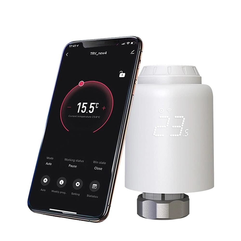 Tellur WiFi išmanusis termostatinis radiatoriaus vožtuvas RVSH1, LED, Baltas