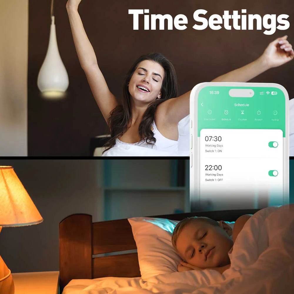 „Tellur“ išmanusis WiFi sieninis kištukas 3600 W 16 A, PD20 W, USB 18 W, energijos rodmuo, baltas