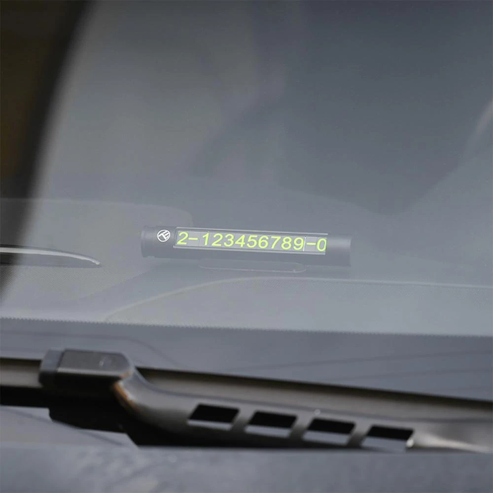 „Tellur“ laikina automobilių stovėjimo kortelė dviem telefono numeriams, metalinis, juodas
