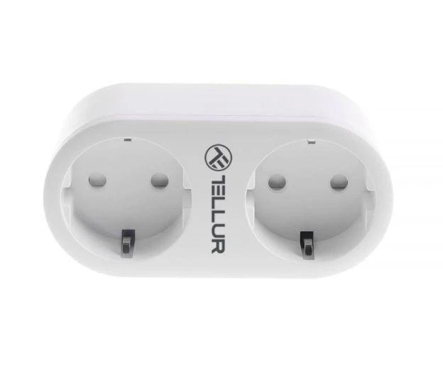 „Tellur WiFi“ kintamosios srovės dvigubas kištukas, energijos rodmuo, 16A, 2400W