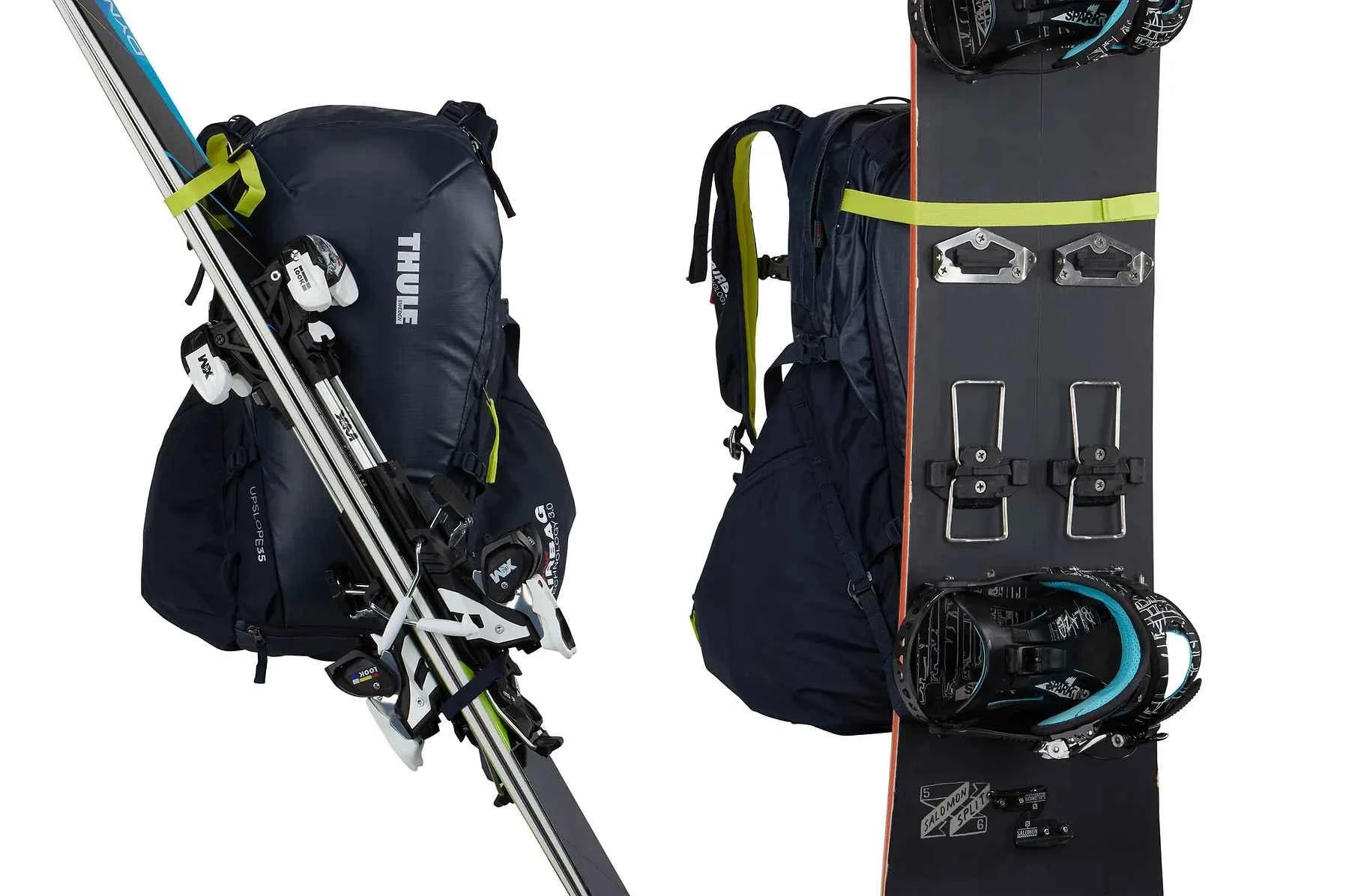 Thule 3610 „Upslope“ 35 l talpos slidinėjimo ir snieglenčių kuprinė su išimama oro pagalve 3.0, „Lime Punch“