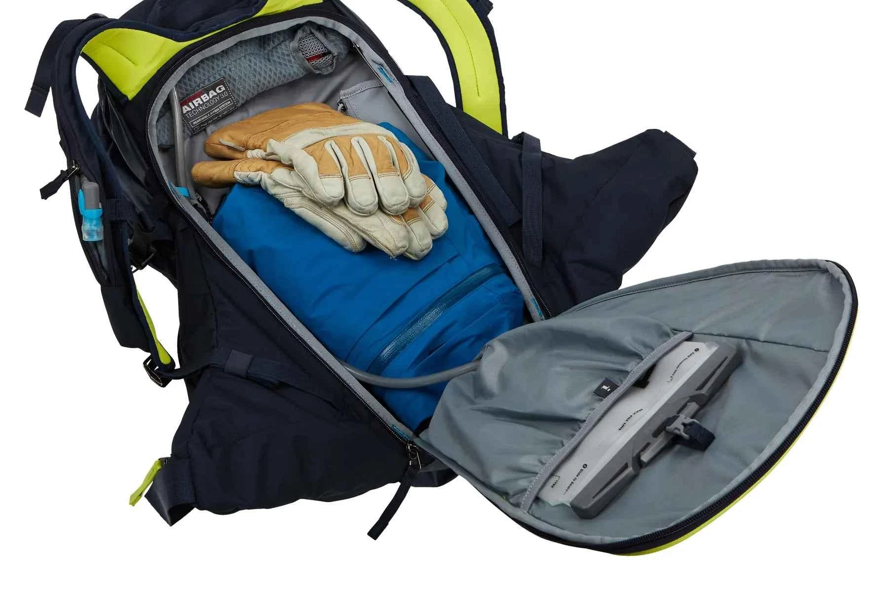 Thule 3610 „Upslope“ 35 l talpos slidinėjimo ir snieglenčių kuprinė su išimama oro pagalve 3.0, „Lime Punch“