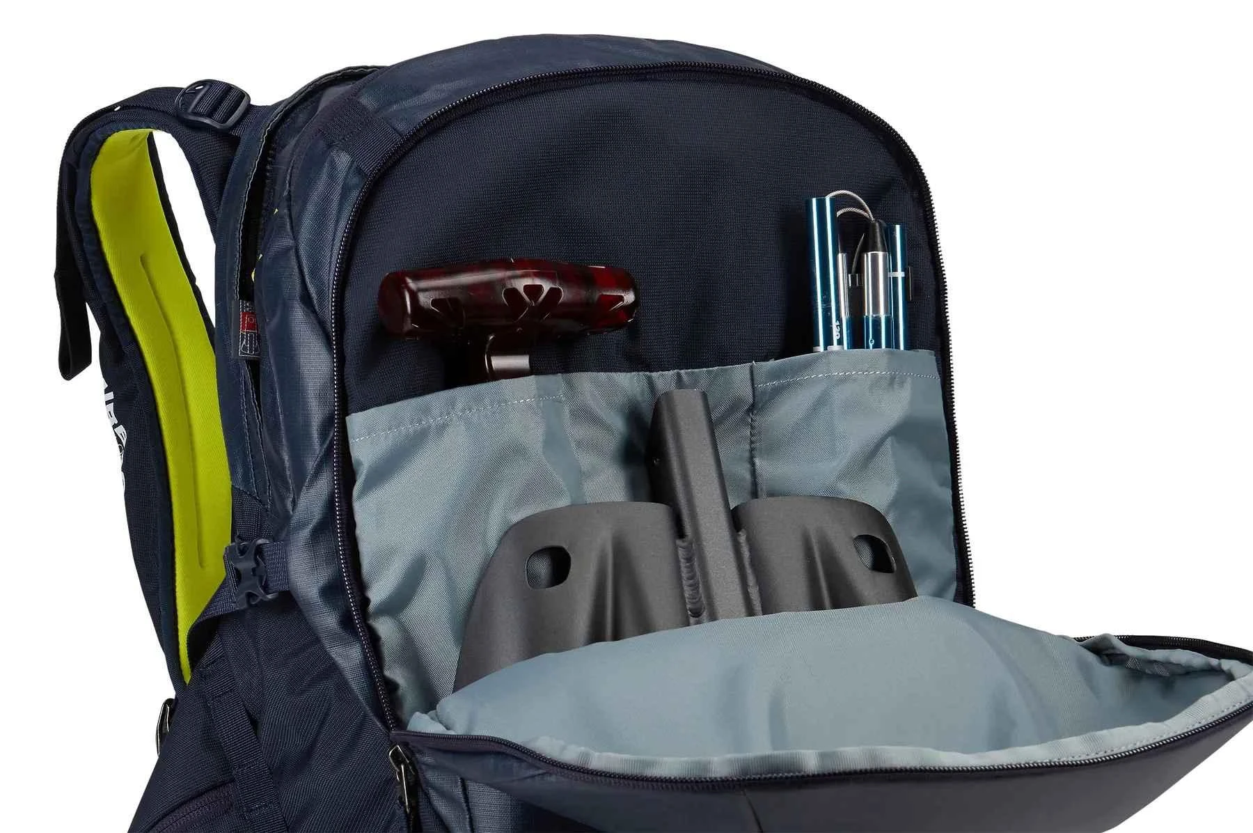 Thule 3610 „Upslope“ 35 l talpos slidinėjimo ir snieglenčių kuprinė su išimama oro pagalve 3.0, „Lime Punch“