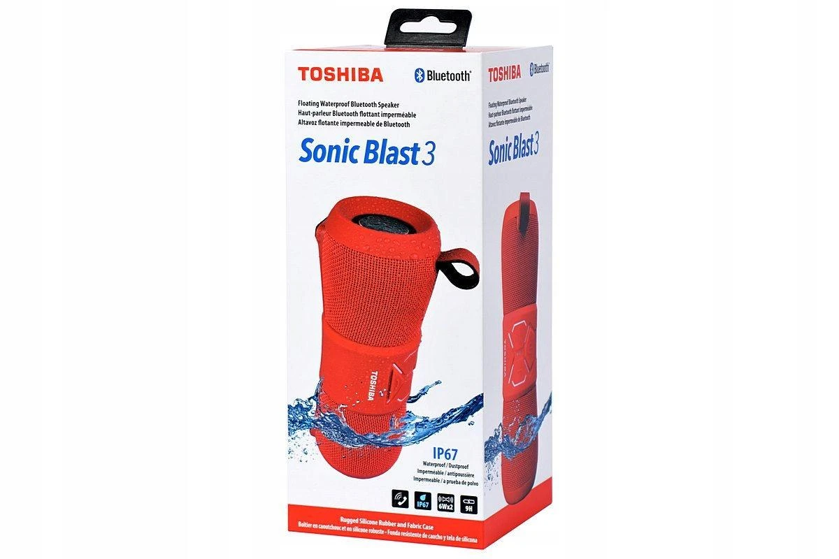Toshiba Sonic Blast 3 nešiojama kolonėlė, Raudona
