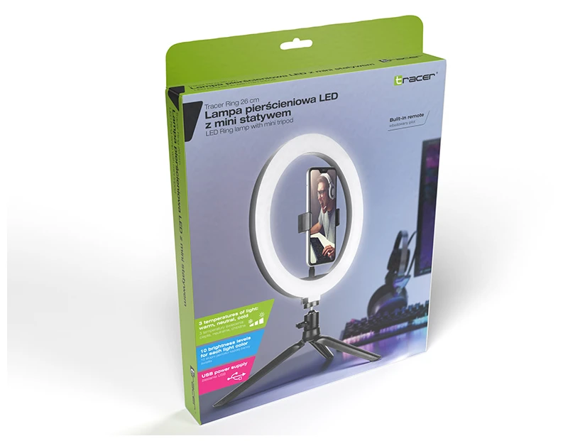 TRACER RING 26cm mini tripod ring lamp
