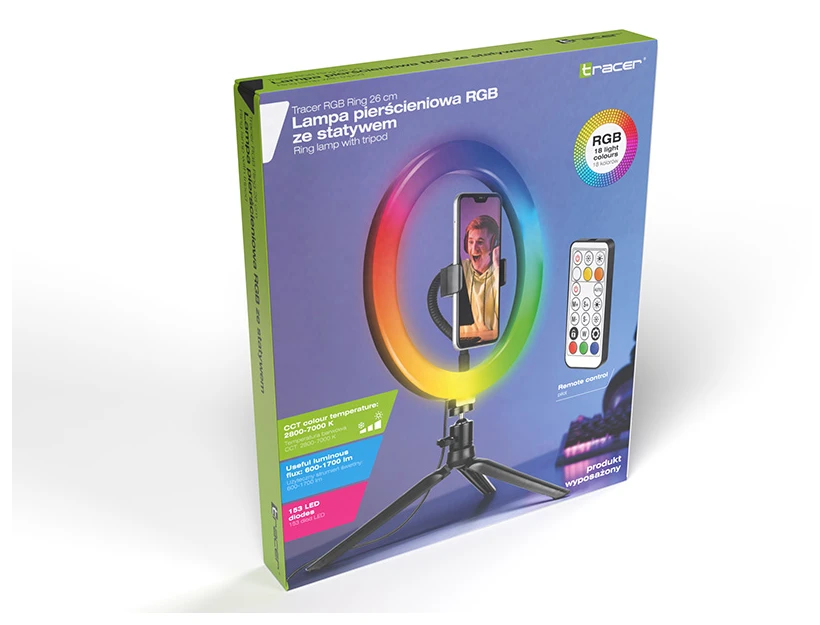 TRACER RING 26cm RGB mini tripod ring lamp