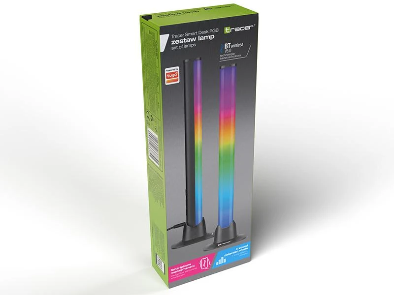 Sieninis šviestuvas TRACER Smart Desk RGB Tuya App lempų rinkinys