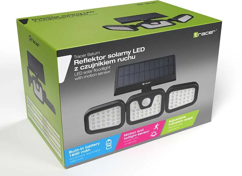 Tracer 47191 Saturn LED Solar Floodlight With Motion Sensor