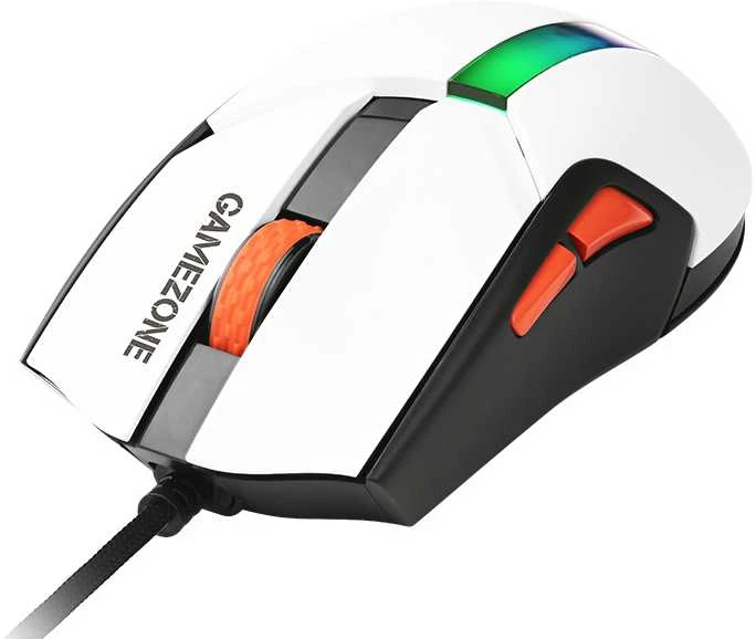 Pelė Myszka žaidimams Tracer GameZone Cool su laidu 12000 dpi optinė balta
