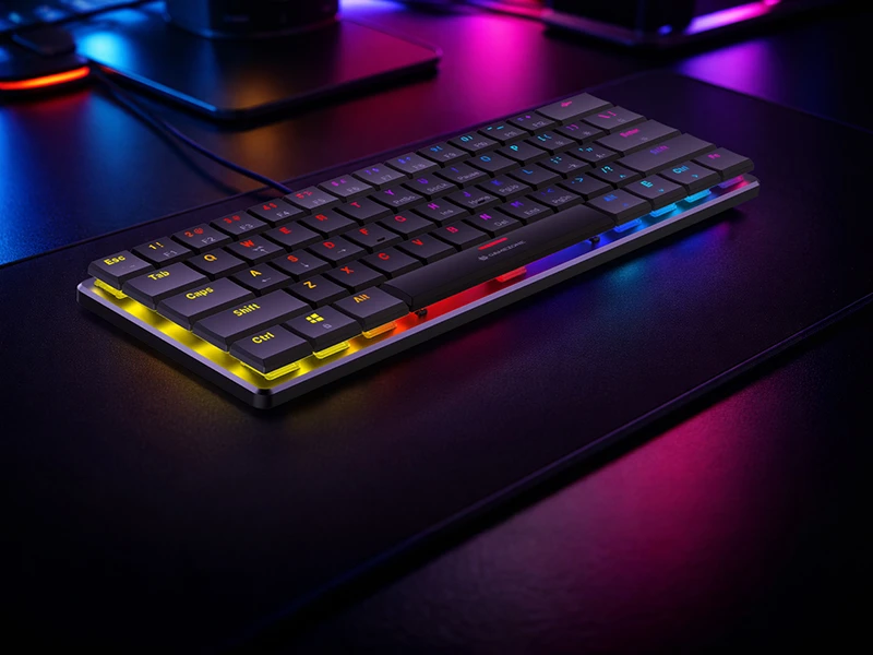 Klaviatūra žaidimams Tracer GameZone Keylo 61 su laidu mechaninė su pašvietimu grafito