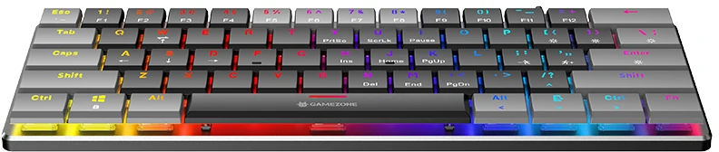 Klaviatūra žaidimams Tracer GameZone Keylo 61 su laidu mechaninė su pašvietimu grafito