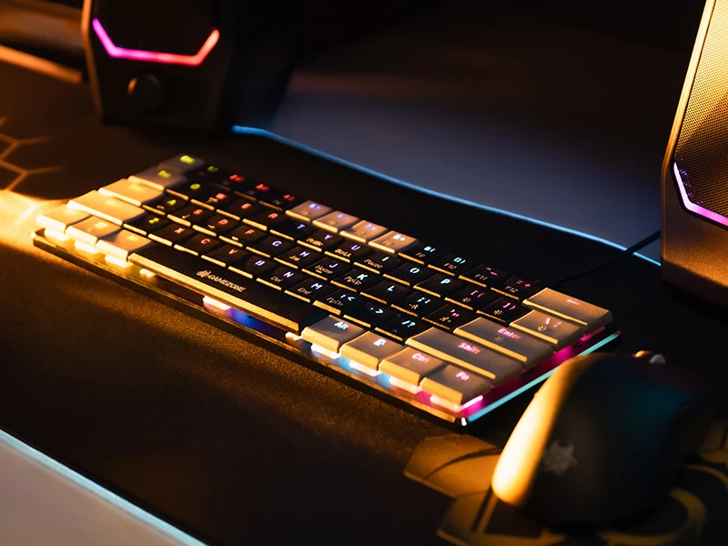 Klaviatūra žaidimams Tracer GameZone Keylo 61 su laidu mechaninė su pašvietimu grafito