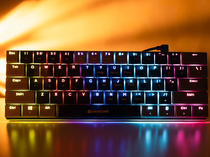 Klaviatūra žaidimams Tracer GameZone Keylo 61 su laidu mechaninė su pašvietimu grafito