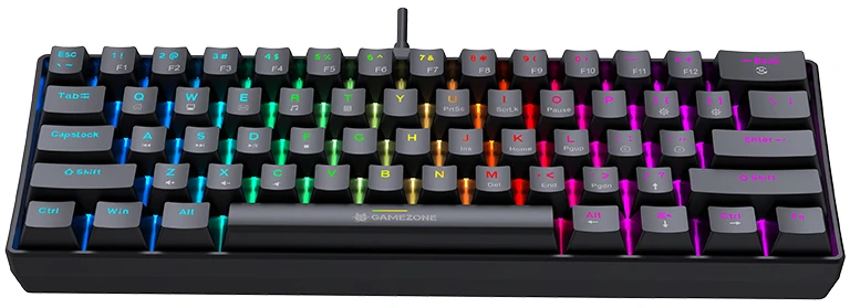 Klaviatūra žaidimams Tracer GameZone Claws 61 su laidu mechaninė su pašvietimu juoda