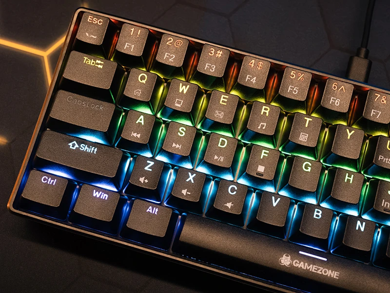 Klaviatūra žaidimams Tracer GameZone Claws 61 su laidu mechaninė su pašvietimu juoda