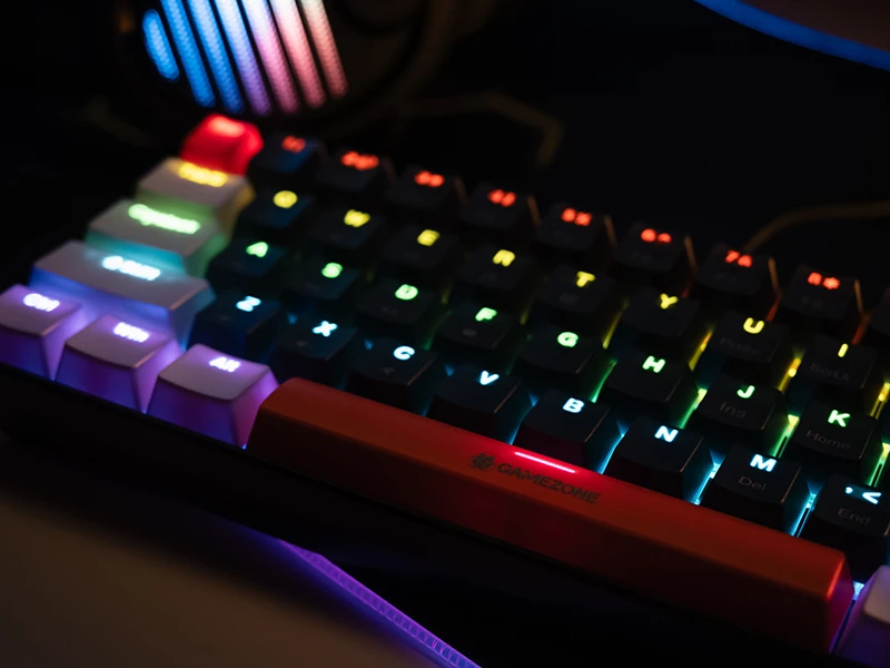 Klaviatūra žaidimams Tracer GameZone Claws 61 su laidu mechaninė su pašvietimu pilka