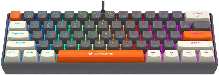 Klaviatūra žaidimams Tracer GameZone Claws 61 su laidu mechaninė su pašvietimu pilka