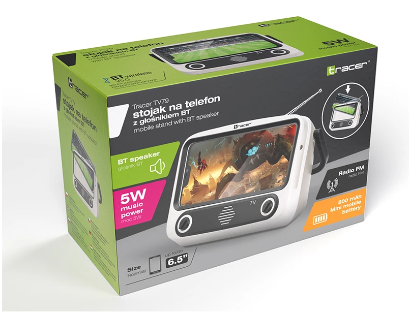„Tracer 46874“ mobilus stovas su „Bluetooth“ garsiakalbiu