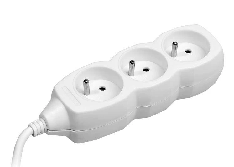 TRACER TRALIS44613 Prailginimo laidas TRACER PowerCord 1,5m 3 lizdai baltas