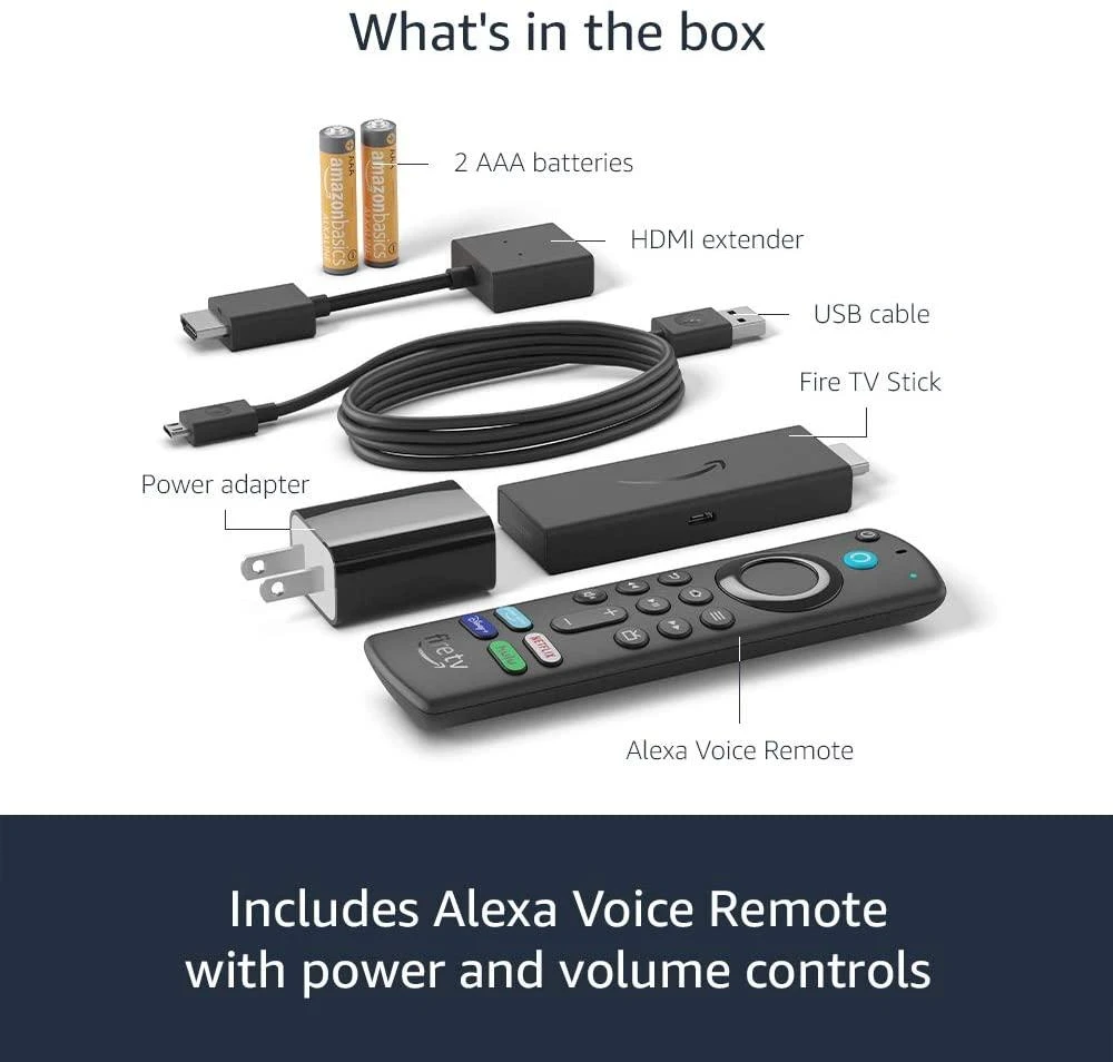 Vaizdo grotuvas „Amazon Fire TV Stick Alexa 2021“.