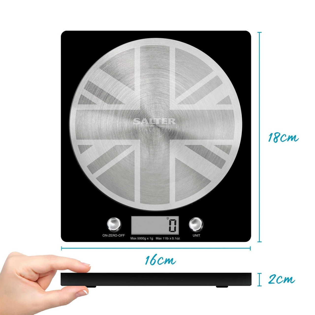 Virtuvinės svarstyklės Salter 1036 UJBKDR Great British Disc Digital Kitchen Scale