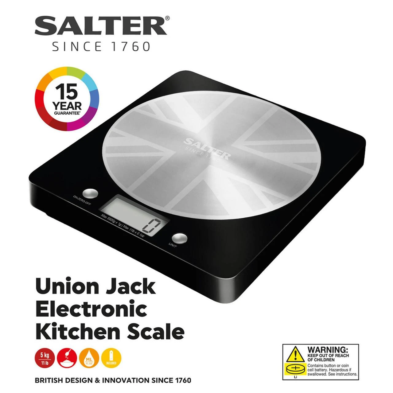 Virtuvinės svarstyklės Salter 1036 UJBKDR Great British Disc Digital Kitchen Scale