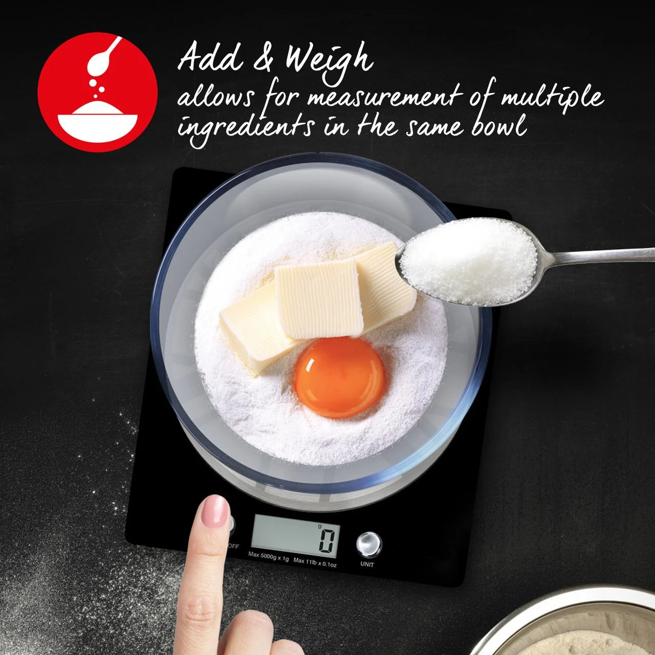 Virtuvinės svarstyklės Salter 1036 UJBKDR Great British Disc Digital Kitchen Scale