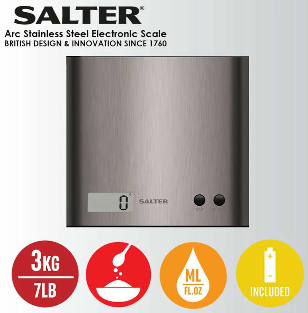 Virtuvinės svarstyklės Salter 1087 SSDRCEU16 Pro Sidabrinis