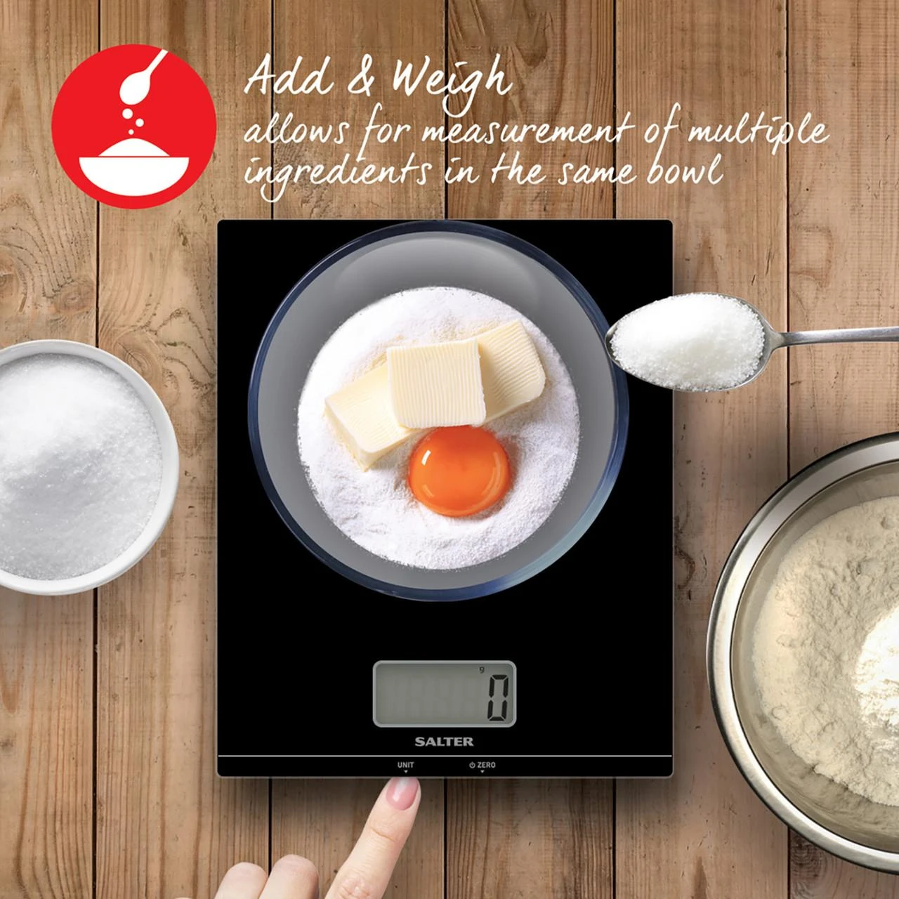 Virtuvinės svarstyklės Salter 1172 BKDRCEU16 Large Platform Digital Kitchen Scale