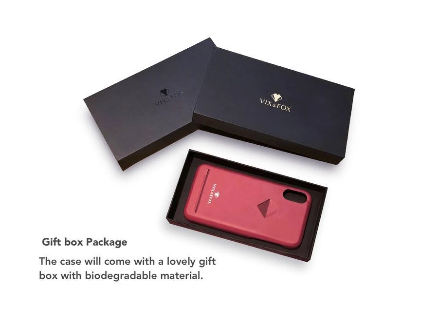 Dėklas VixFox kortelės lizdo nugarėlė, skirta iPhone X/XS rubino raudonai