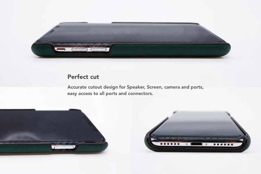 Dėklas VixFox kortelės lizdo nugarėlė, skirta Iphone X/XS miško žalia spalva