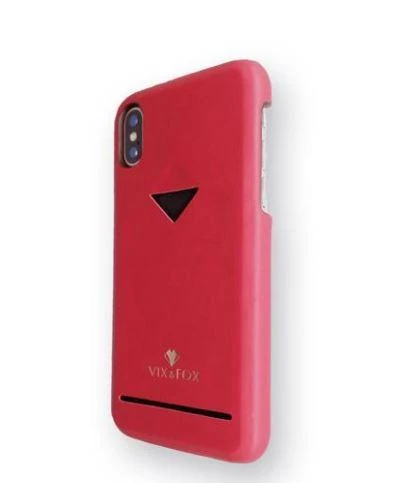 Dėklas VixFox kortelės lizdo nugarėlė, skirta iPhone XSMAX rubino raudonai