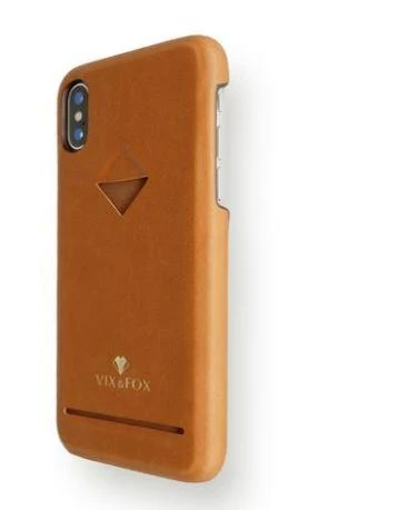 Dėklas VixFox kortelės lizdo nugarėlė, skirta Iphone XSMAX karamelės rudos spalvos