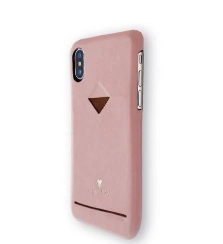 Dėklas VixFox kortelės lizdo nugarėlė, skirta iPhone XSMAX, rožinė