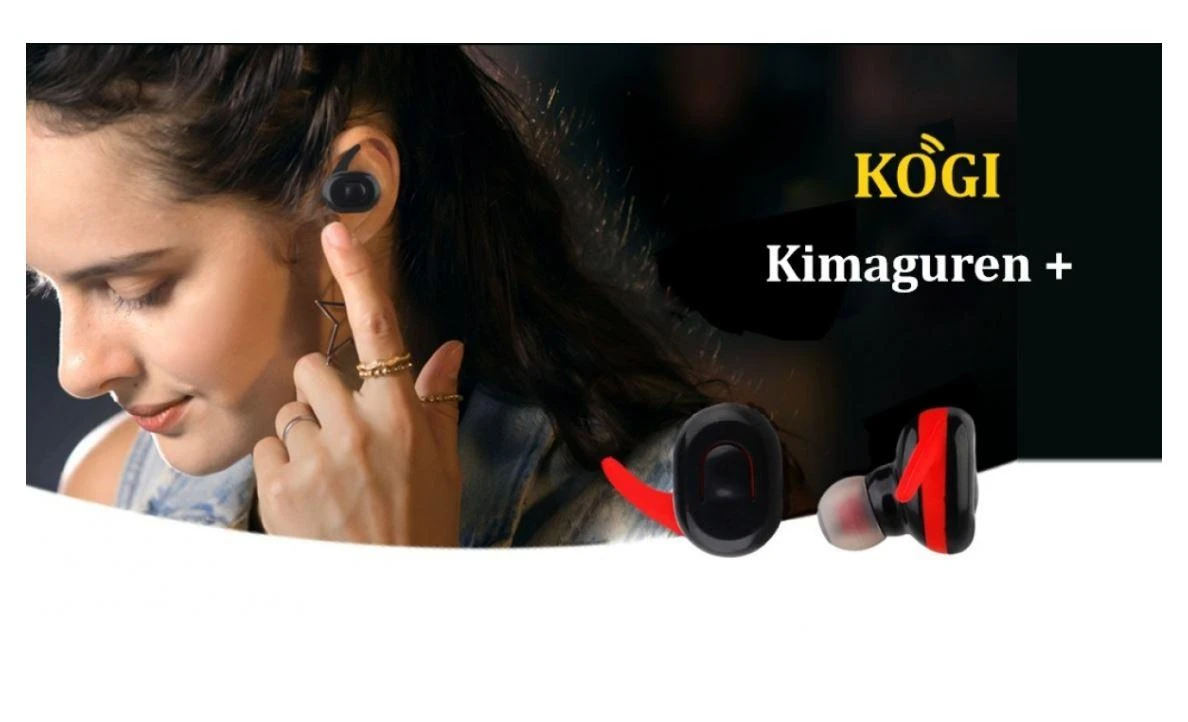 Belaidės ausinės V.Silencer Ture juodos su raudona