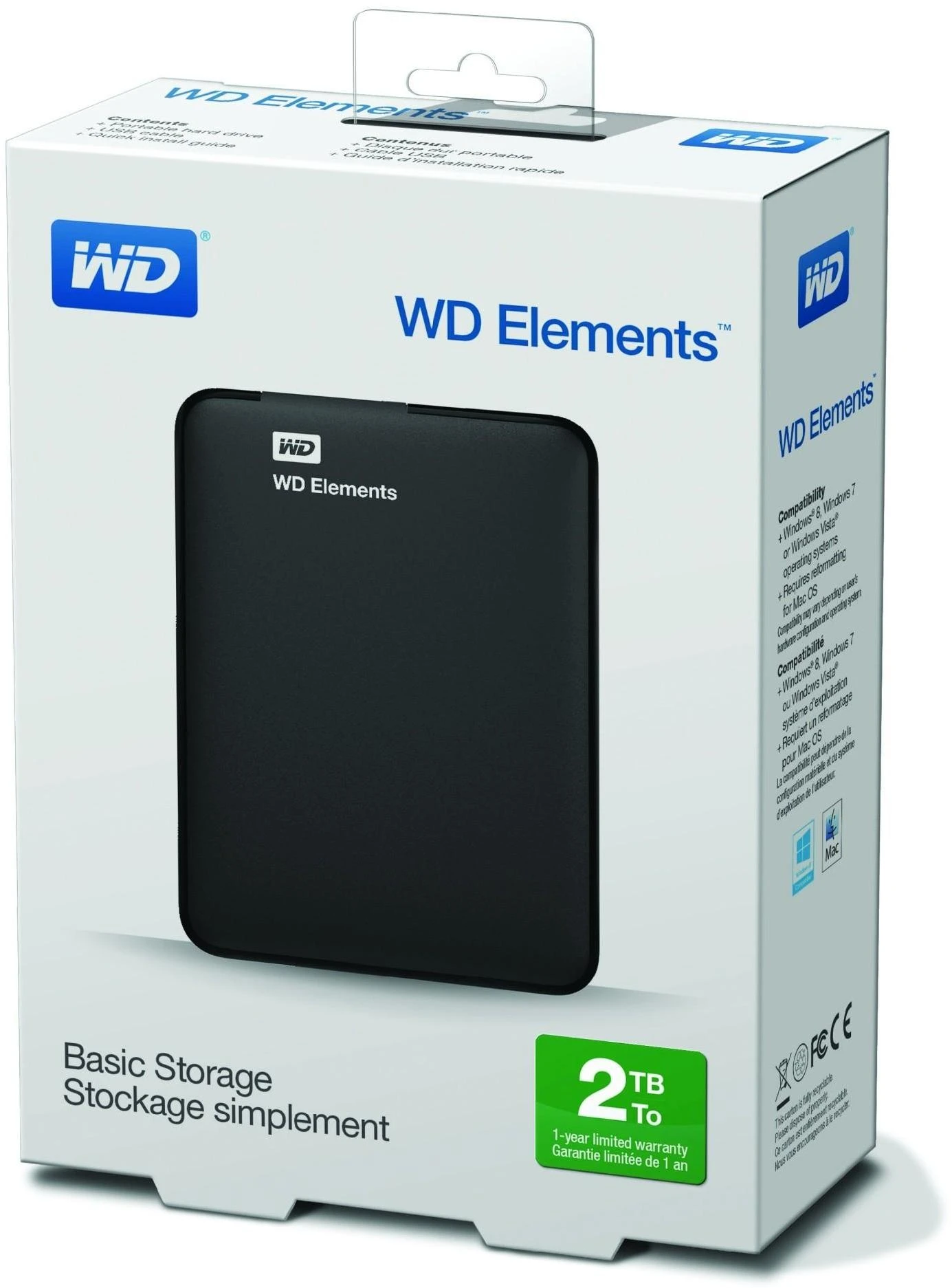 Kietasis diskas Western Digital STANDUSIS IŠORINIS DISKAS „WD 2,5″ 2TB USB3 Juodas“