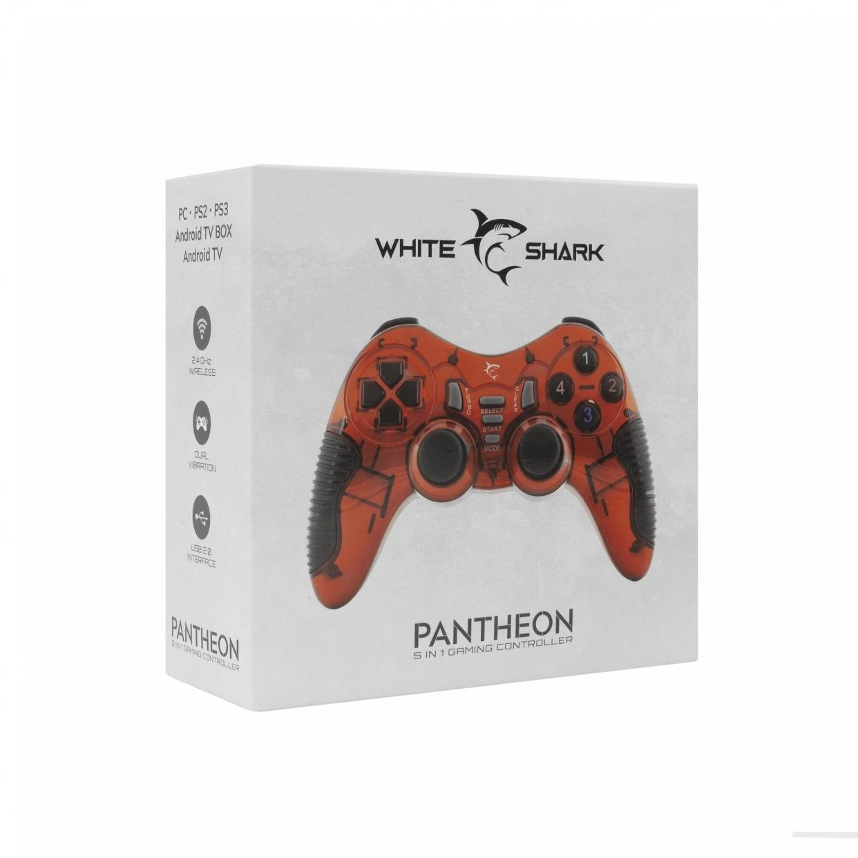 Belaidis žaidimų valdiklis White Shark Pantheon, Suderinama su PC, PS2, PS3, Android BOX ir TV